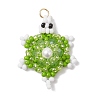 Glass Seed Beaded Pendants PALLOY-MZ00398-02-1