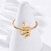 304 Stainless Steel Cuff Rings for Women RJEW-F175-01G-01-5