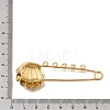 Shell Shape 304 Stainless Steel Safety Pins Brooch Findings SA-CBAB767-06D-G-3