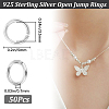 50Pcs 925 Sterling Silver Open Jump Rings STER-BBC0006-18B-2