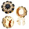 5Pcs Brass Rhinestone Cufflinks FIND-CY0001-63G-7