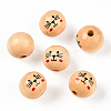 Natural Wood European Beads X-WOOD-S055-16A-1