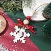 Christmas Snowflake Wood Pendant Decorations X1-HJEW-TA00301-2