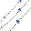 304 Stainless Steel Enamel Link Chains AJEW-Z028-09P-03-1