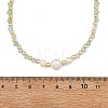 Gradient Color Gemstone & Natural Cultured Freshwater Pearl Beaded Necklaces NJEW-JN06316-03-3