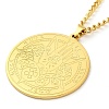 304 Stainlessa Steel Curb Chain Pendant Necklaces NJEW-H034-06G-1