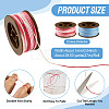 2 Rolls 2 Colors Segment Dyed Round Polyester Twisted Cords OCOR-TA0003-59D-4