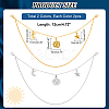 4Pcs 2 Colors Sun Moon Star Alloy Boot Strap Chains FIND-AB00062-2
