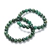 Natural African Jade Stretch Beaded Bracelets G-A185-01Q-2