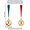 6Pcs 2 Colors 304 Stainless Steel Teaspoon AJEW-GO0001-12-2