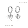 Stylish Heart Stainless Steel Hoop Earrings CL8045-1-3