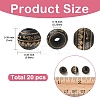 20Pcs Painted Natural Wood Beads WOOD-YW0001-67-2