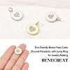 BENECREAT 4Pcs 2 Colors Eco-Friendly Brass Micro Pave Cubic Zirconia Pendants ZIRC-BC0001-04-3