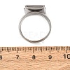Adjustable 304 Stainless Steel Finger Rings Components SA-CBA8B85-09E-P-3