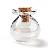 Lucky Bag Shape Glass Cork Bottles Ornament AJEW-A039-02K-1