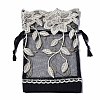 Polyester Lace & Slub Yarn Drawstring Gift Bags OP-Q053-015-2