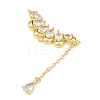 Brass Micro Pave Clear Cubic Zirconia Chandelier Component Links CU-CBAA571-10G-2