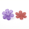Mixed Color Transparent Frosted Acrylic Flower Beads X-PAF154Y-2