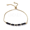 Adjustable Natural Gemstone Slider Bracelets BJEW-JB04929-2