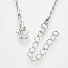 Brass Round Snake Chain Necklace Making X-MAK-T006-11A-P-2