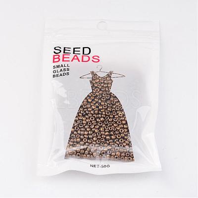 8/0 Electroplated Metallic Colours Round Glass Seed Beads X-SEED-A009-3mm-601-1