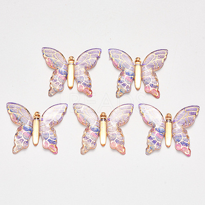 Transparent Acrylic Pendants TACR-R140-06G-1
