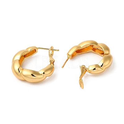 Rack Plating Brass Hoop Earrings EJEW-R151-06G-1
