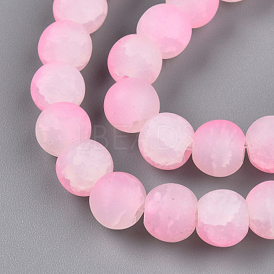 Crackle Glass Beads Strands GLAA-N009-8mm-02-1