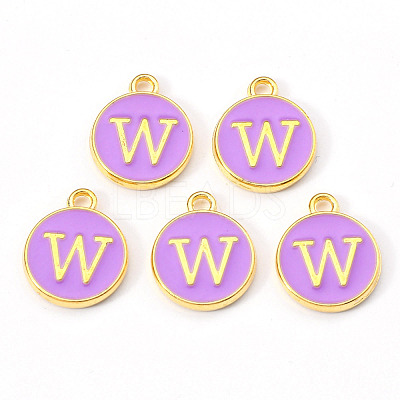 Golden Plated Alloy Enamel Charms ENAM-S118-10W-1