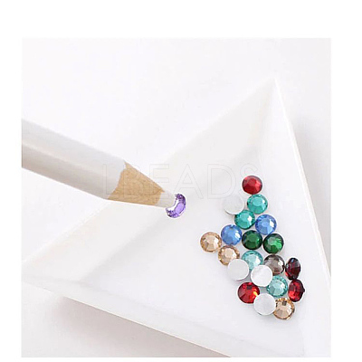 Polypropylene(PP) Triangle Nail Art Rhinestone Sorting Trays DIY Decals LS-MRMJ-G003-02-1