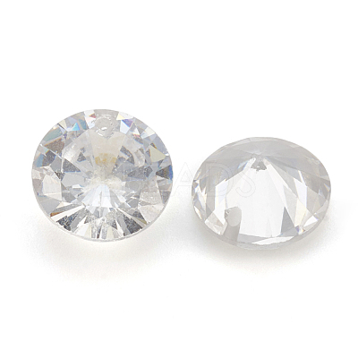 Cubic Zirconia Pointed Back Pendants X-ZIRC-N037-5mm-01-1