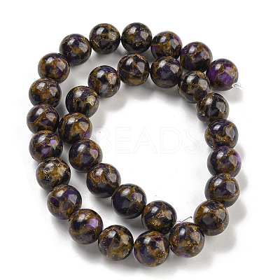 Synthetic Gold Clinquant Stone Beads Strands G-P549-A01-03E-1