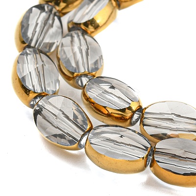 Electroplate Transparent Glass Beads Strands EGLA-G037-03A-HP08-1