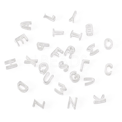 6Pcs 925 Sterling Silver Hollow Initial Beads STER-TA0001-53L-1