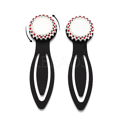 Alloy & Iron Bookmark Cabochon Settings PALLOY-N184-02S-1