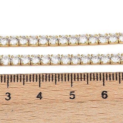 925 Sterling Silver Clear Cubic Zirconia Chains STER-C016-02B-G02-1