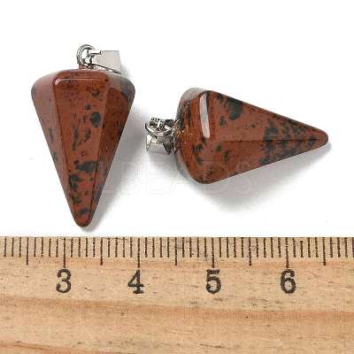 Natural Mahogany Obsidian Pendants G-B127-13P-07-1
