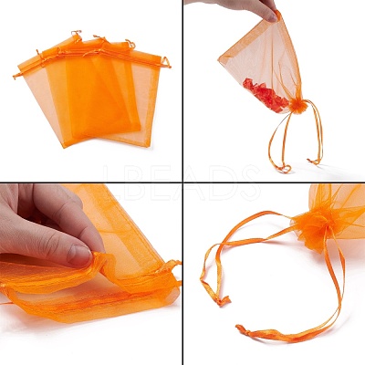 Organza Gift Bags with Drawstring OP-R016-13x18cm-14-1