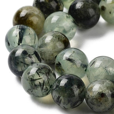 Natural Prehnite Beads Strands G-P322-48-8mm-01-1