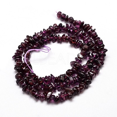 Natural Garnet Chip Beads Strands G-E271-98-1