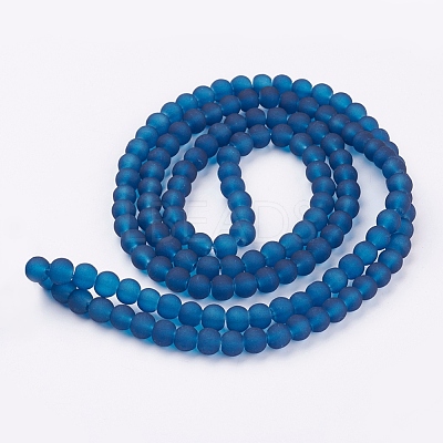 Baking Paint Transparent Glass Bead Strands GLAA-S031-6mm-31-1