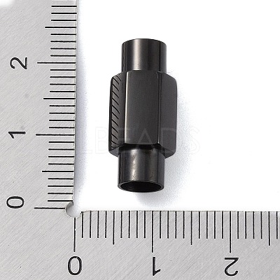 304 Stainless Steel Magnetic Clasps with Glue-in Ends STAS-K282-01B-EB-1