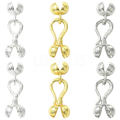 6Pcs 3 Colors Zinc Alloy S-Hook Clasps FIND-CJ0005-10-1