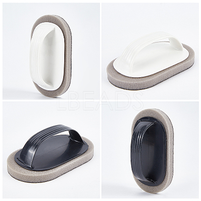 8 Pcs 2 Colors Portable Emery Sponge Pot Dish Brush AJEW-OC0002-10-1