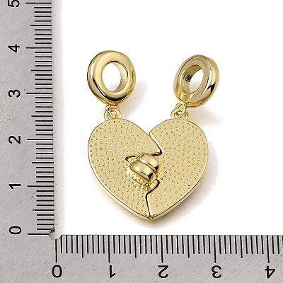 Brass Enamel European Dangle Charms KK-E802-07G-1