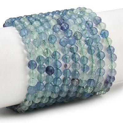 Natural Fluorite Beads Strands G-L662-A02-4mm-1