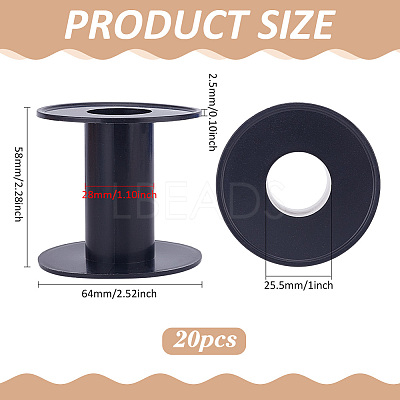 20Pcs Plastic Empty Spools for Wire KY-PH0002-09-1