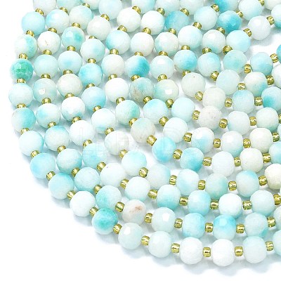 Natural Dyed White Jade Beads Strands G-K389-E16-01-1