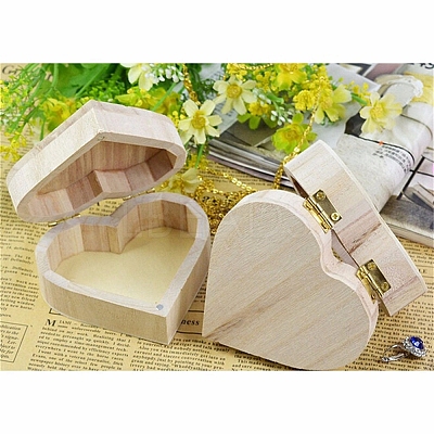 Heart Wood Jewelry Storage Boxes PW-WG88091-01-1