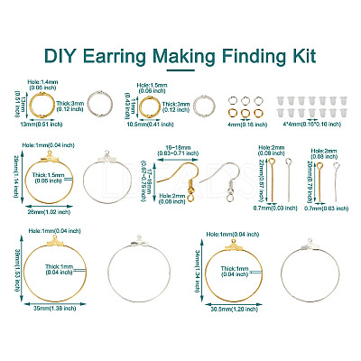 DIY Earring Making Finding Kit DIY-TA0005-03-1